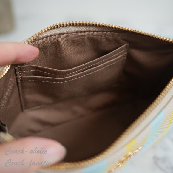 NWT Coach CBK65 Nolita 19 With Plaid Print in Bright Maize - Picture 8 of 9